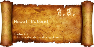 Nebel Botond névjegykártya